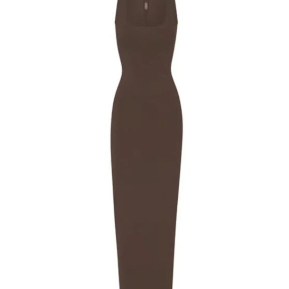 SKIMS Dresses & Skirts - 💗💗💗💗Skims New Vintage Scoop Neck Long Sleeveless Dress Cocoa Brown, Large